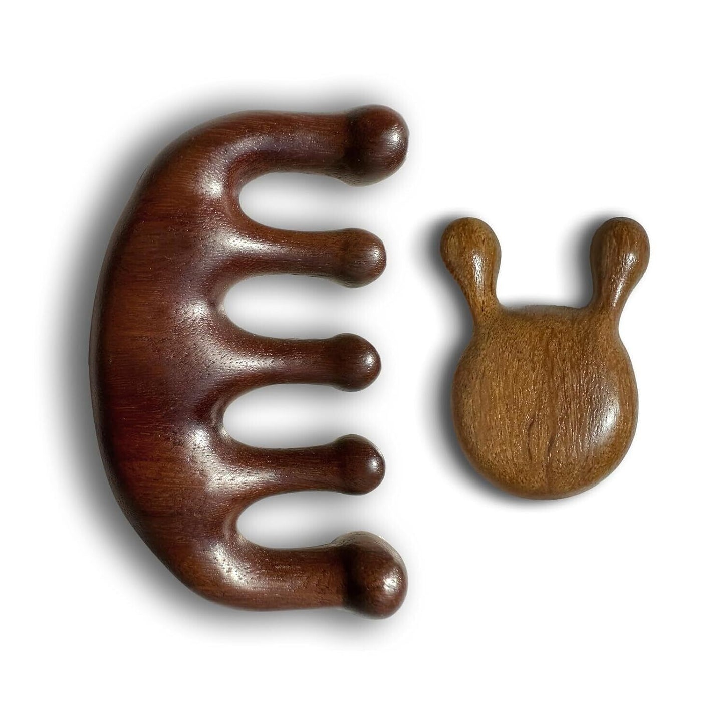 Handmade Natural Sandalwood Wide Tooth Hair Comb for Scalp Massage & Hair Care