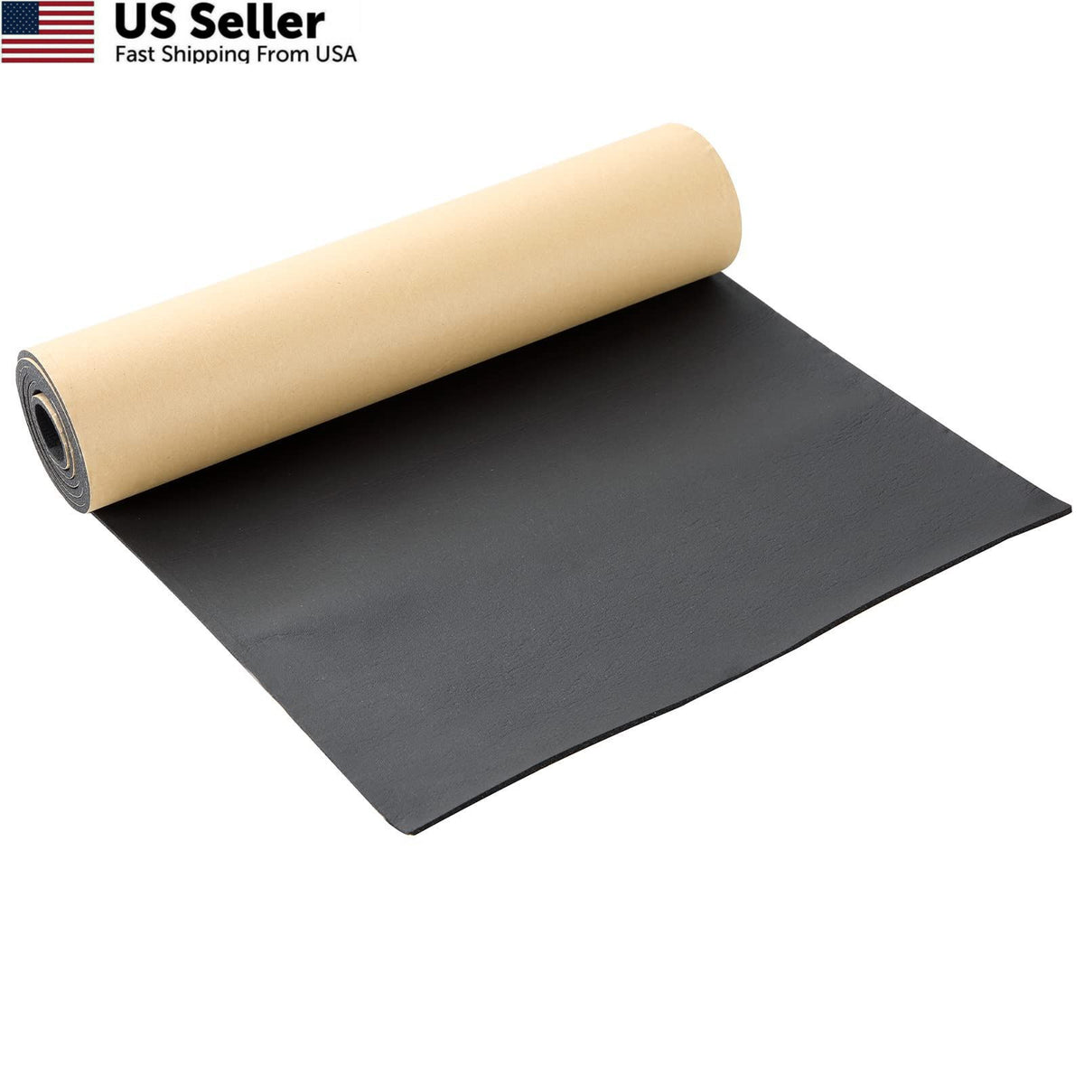 Neoprene Foam Sheet with Adhesive - 1/8" Thick, 12"x24" Black