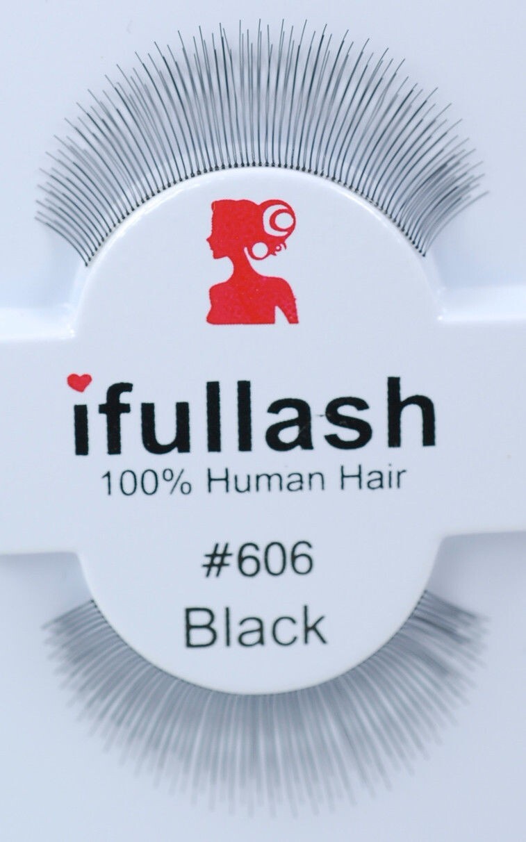 False Eyelashes 100% Human Hair Natural Look - 6 or 12 Pairs