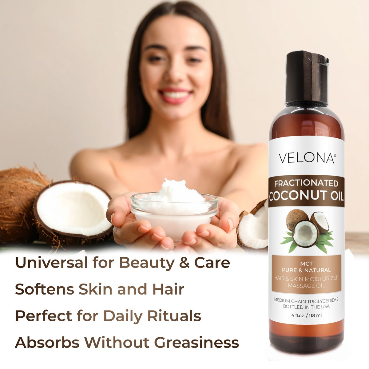 MCT Fractionated Coconut Oil - 4 Fl Oz Carrier Oil