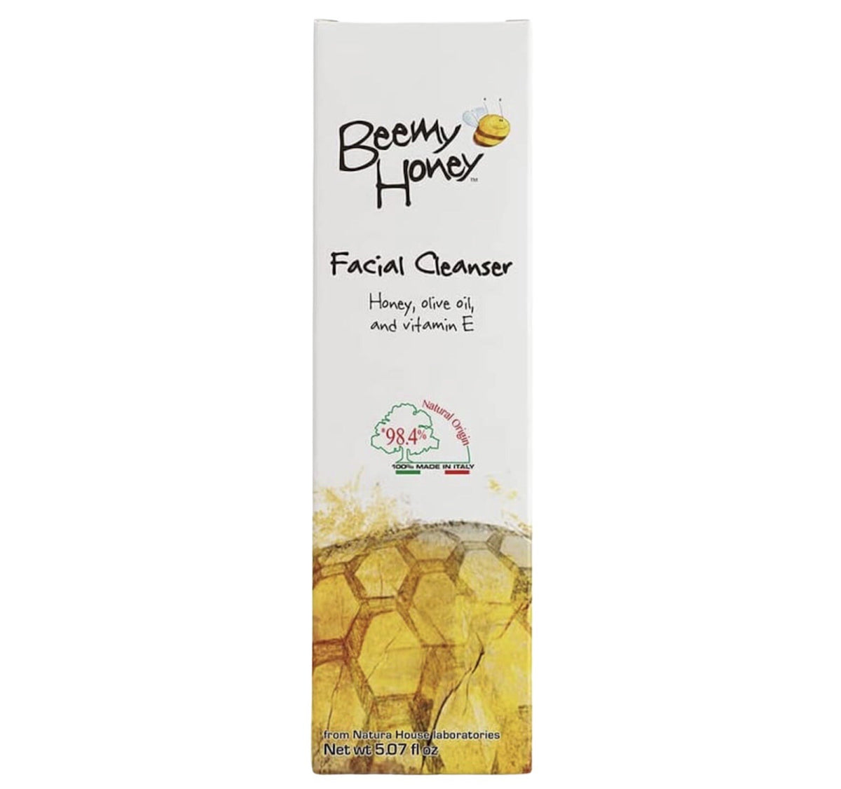 Facial Cleanser with Honey Olive Oil & Vitamin E – Natural pH Balanced 5.07 oz