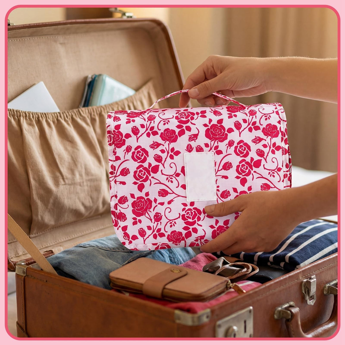 Waterproof Hanging Toiletry Bag with Multiple Compartments Travel Organizer