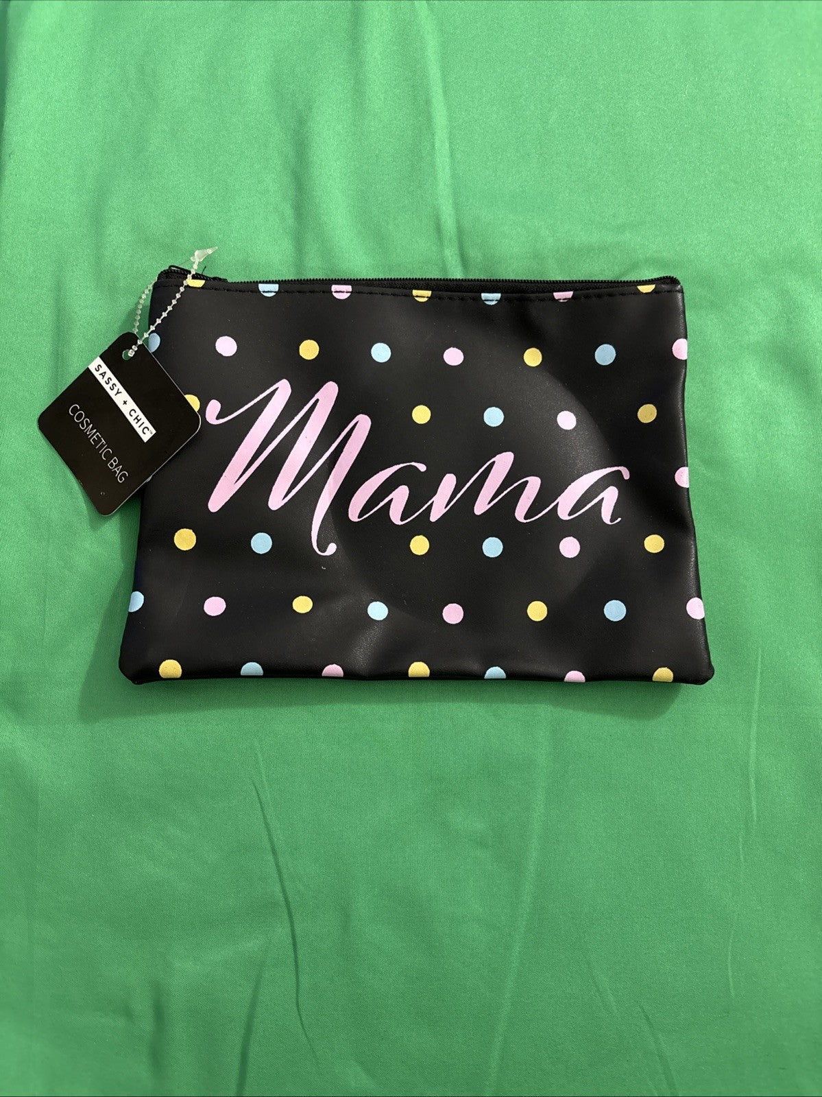 Sassy + Chic Cosmetic Makeup Bag Mama - Black