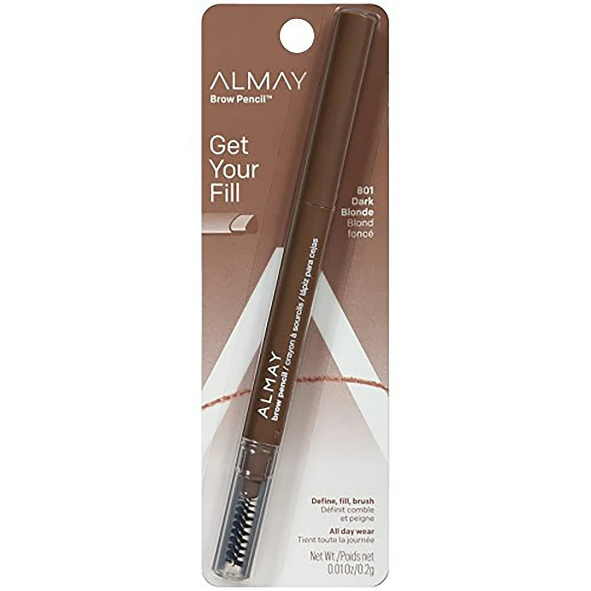 Eyebrow Pencil with Blendable Formula and Spoolie Brush - Multiple Colors