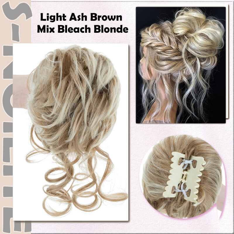X-Large Thick Curly Claw Chignon Messy Bun Hair Extension Clips - All Colors