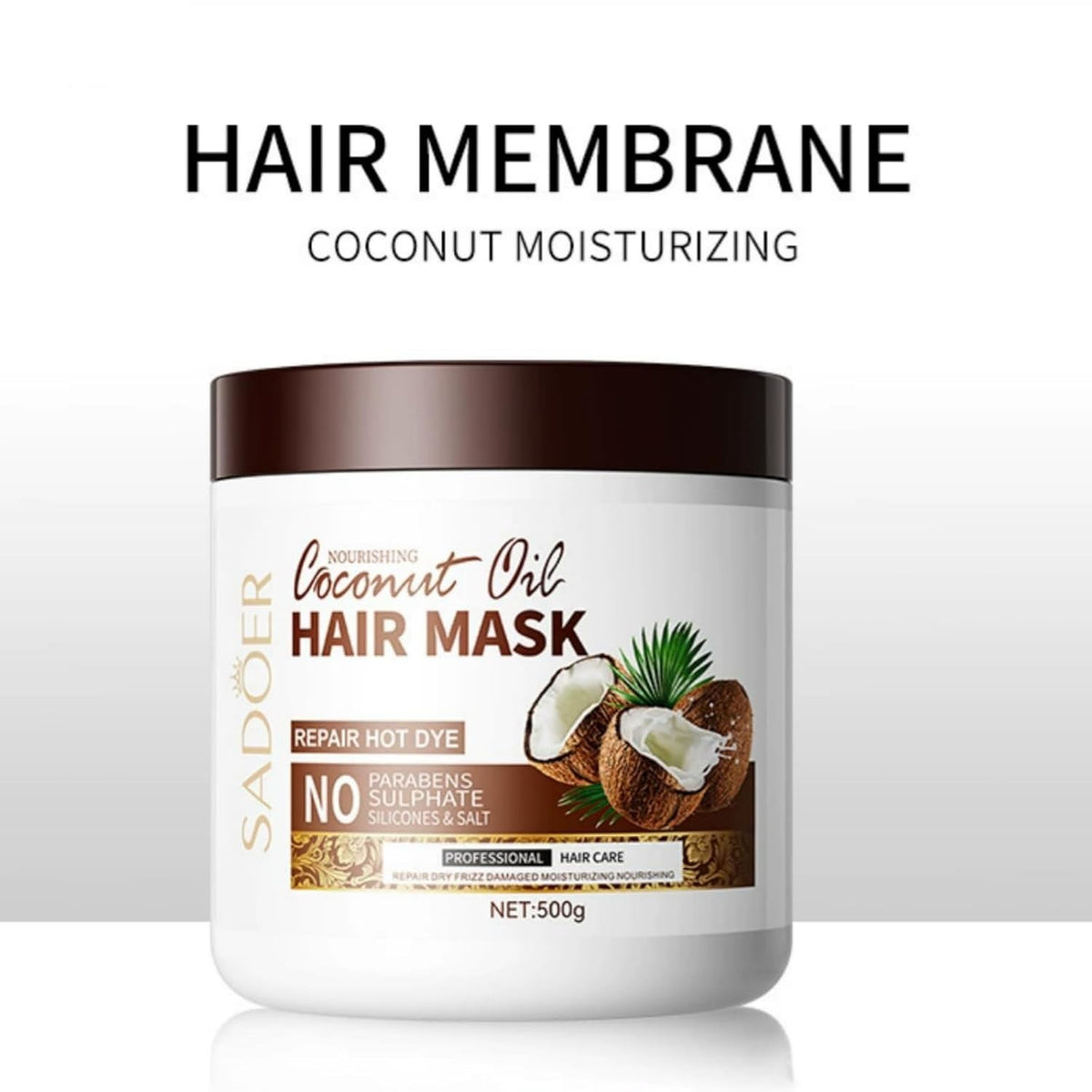 Coconut Oil Hair Mask for Nourishing & Smoothing - 2 x 500g