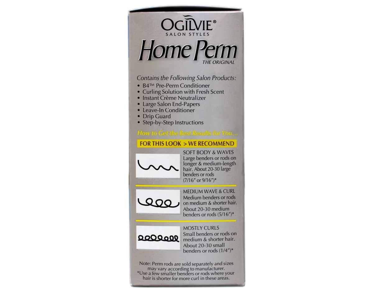 Hair Perm Kit for Thin Delicate Hair - Home Perm Solution, Pack of 3