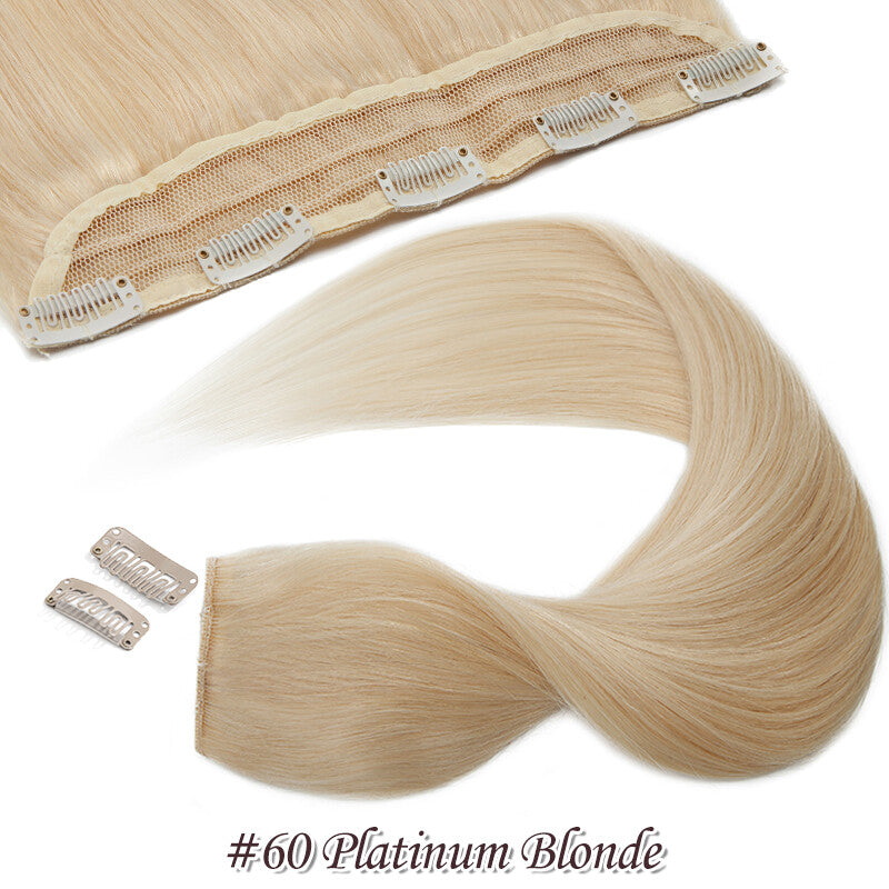 Clip-In Hair Extensions 3/4 Full Head Balayage Remy Human Hair Thick Weft