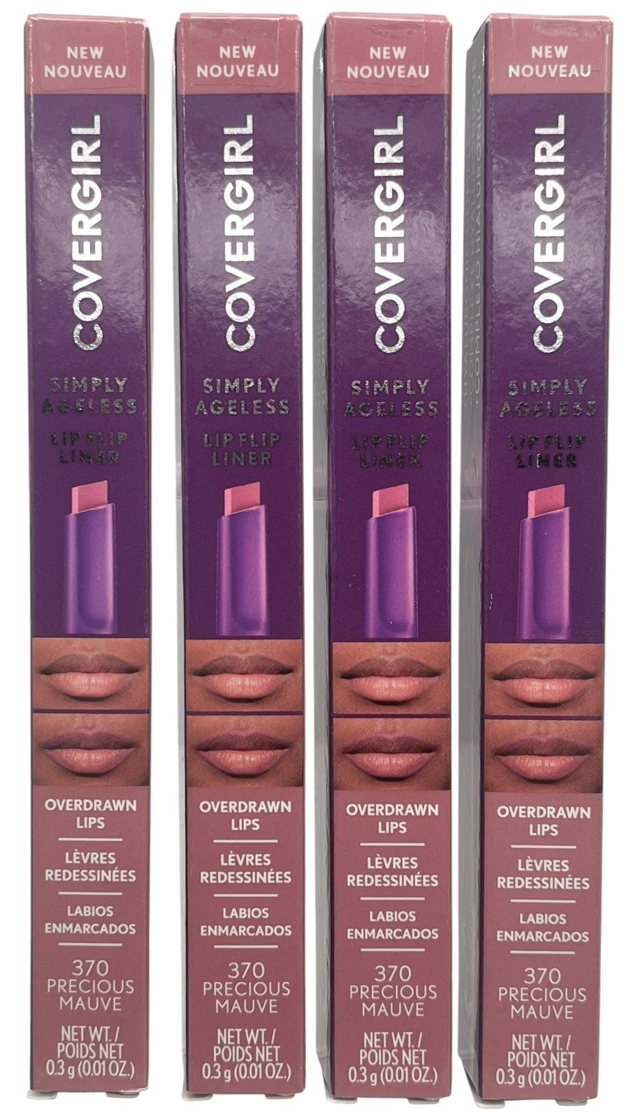 4 Pack Lip Liner Set - Precise Lip Contour & Volumizing Effect