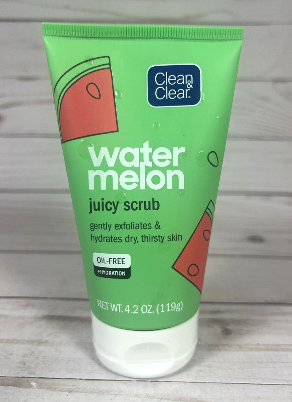 Clean & Clear Watermelon Juicy Scrub Exfoliator Oil-Free 4.2oz (3x)