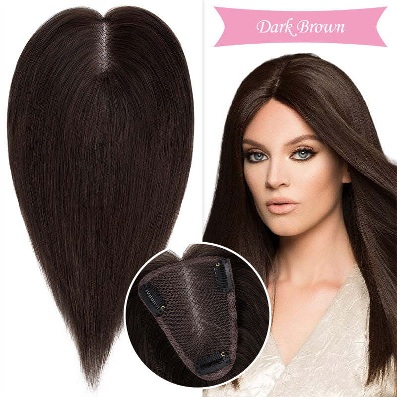 Clip-In Remy Human Hair Topper for Women with Thinning Hair