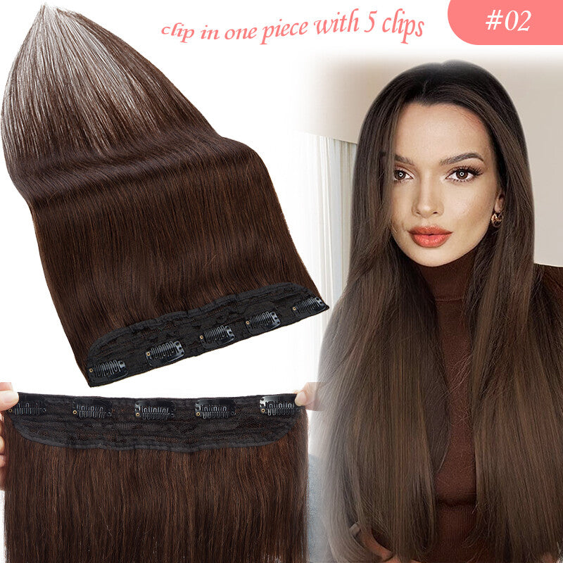Clip-In Hair Extensions Full Head Set 100% Remy Human Hair Thick and Natural