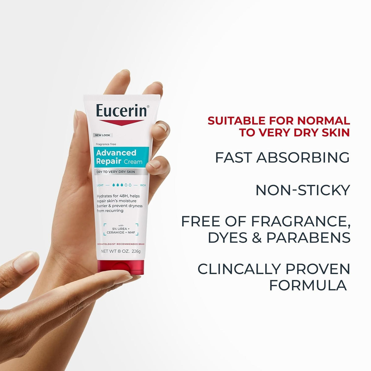 Urea Body Cream 8 OZ – Fast-Absorbing & Fragrance-Free