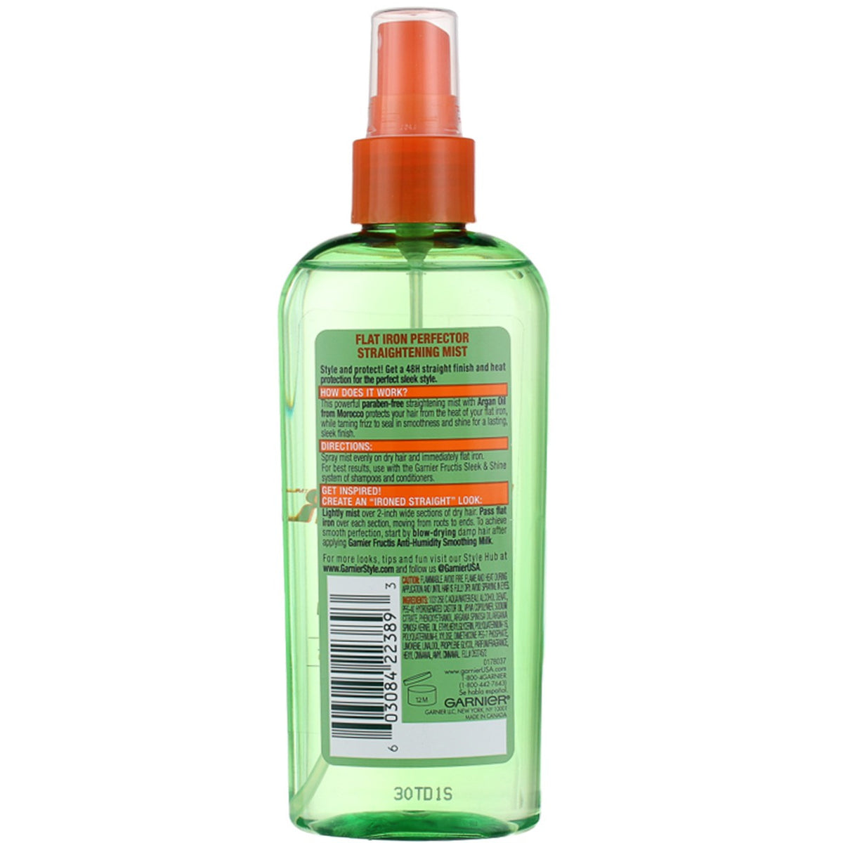 Flat Iron Heat Protecting Hair Mist - 2 Pack, 6 fl oz, Paraben-Free with Argan Oil