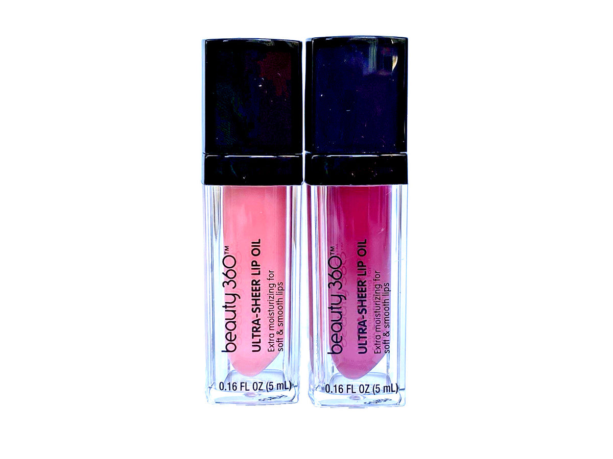 Lip Oil Duo - Moisturizing Pink and Wine Berry Lip Treatment Set