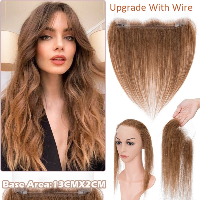 Full Lace Hair Topper with Wire for Women - Natural Human Hair Frontal