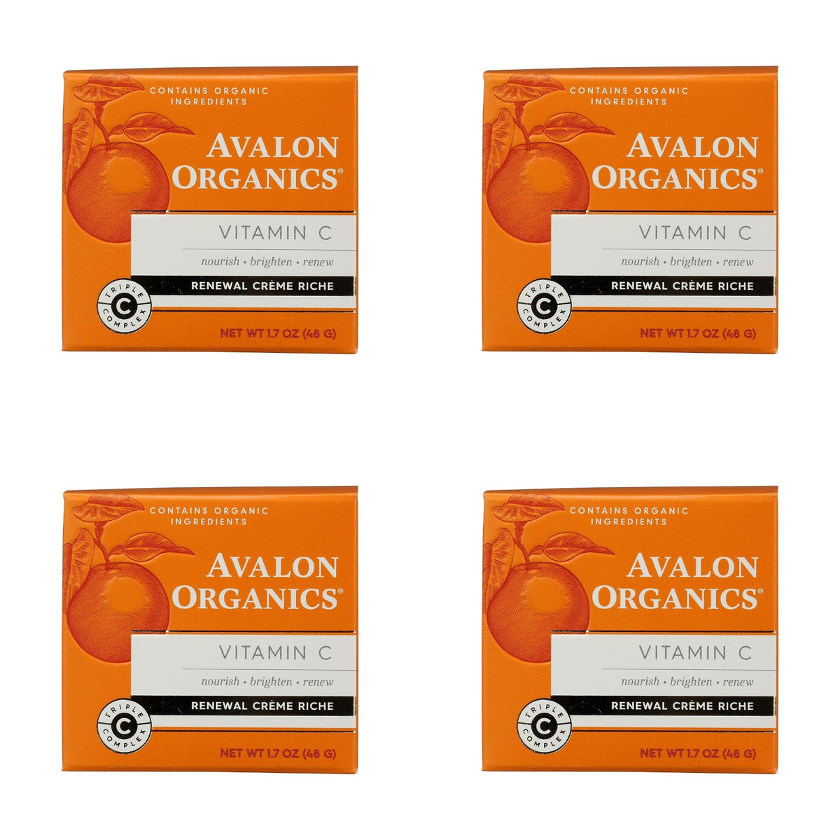 Vitamin C Renewal Creme Riche Set – 4 Pack Moisturizing Facial Creams
