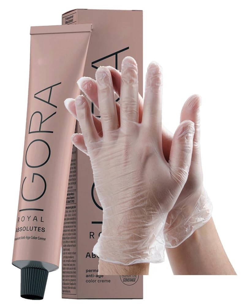 Medium Brown Permanent Hair Color 4-60 with Vinyl Gloves