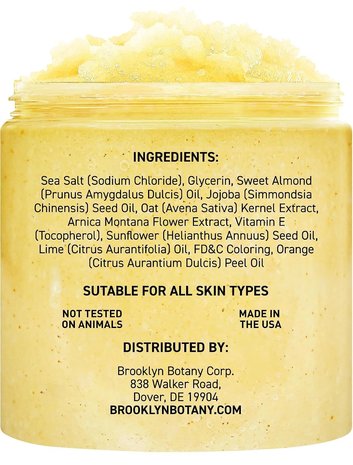 10 oz Sweet Orange Body Scrub for Soft Skin - Fights Fine Lines &