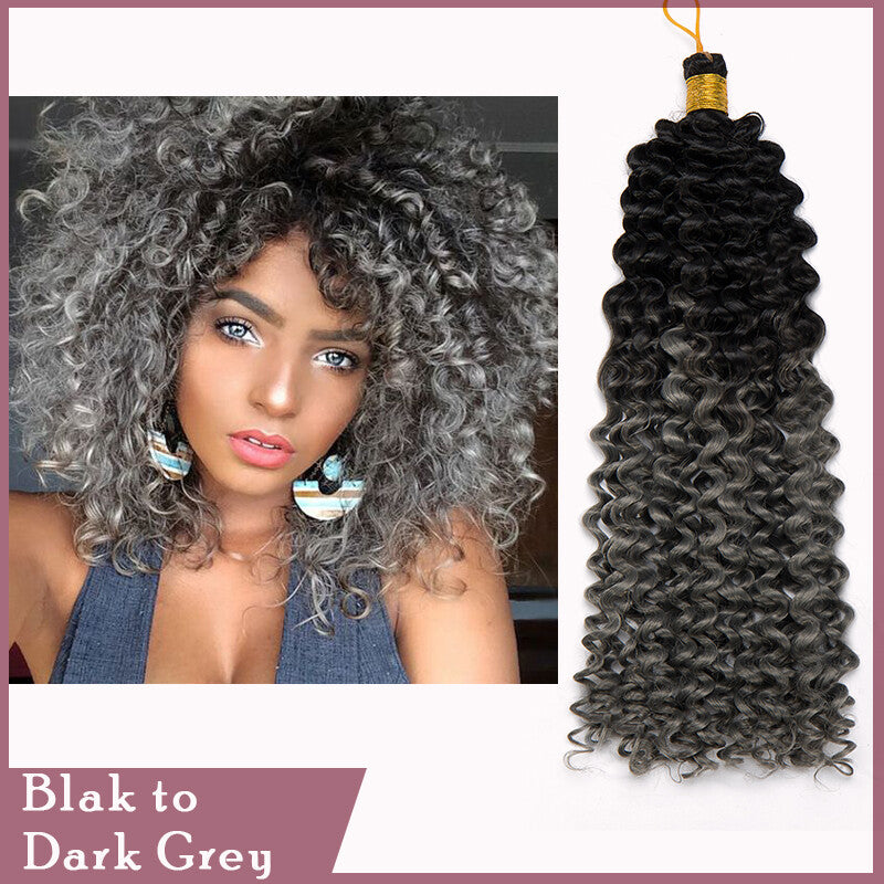 Deep Water Wave Braids Crochet Hair Extensions - Ombre & Curly Lengths