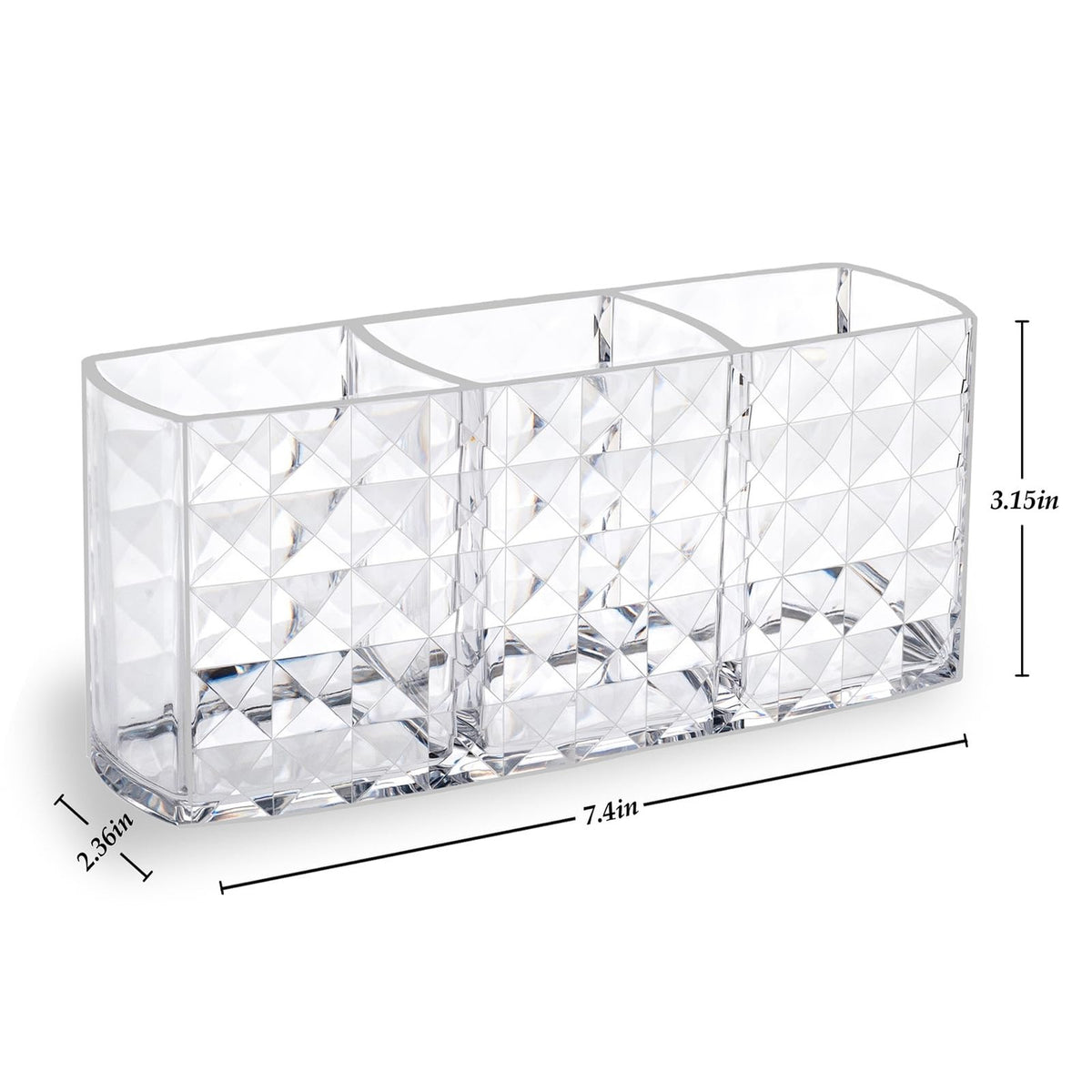 Acrylic Makeup Brush Holder Organizer for Vanity, Small Clear Storage