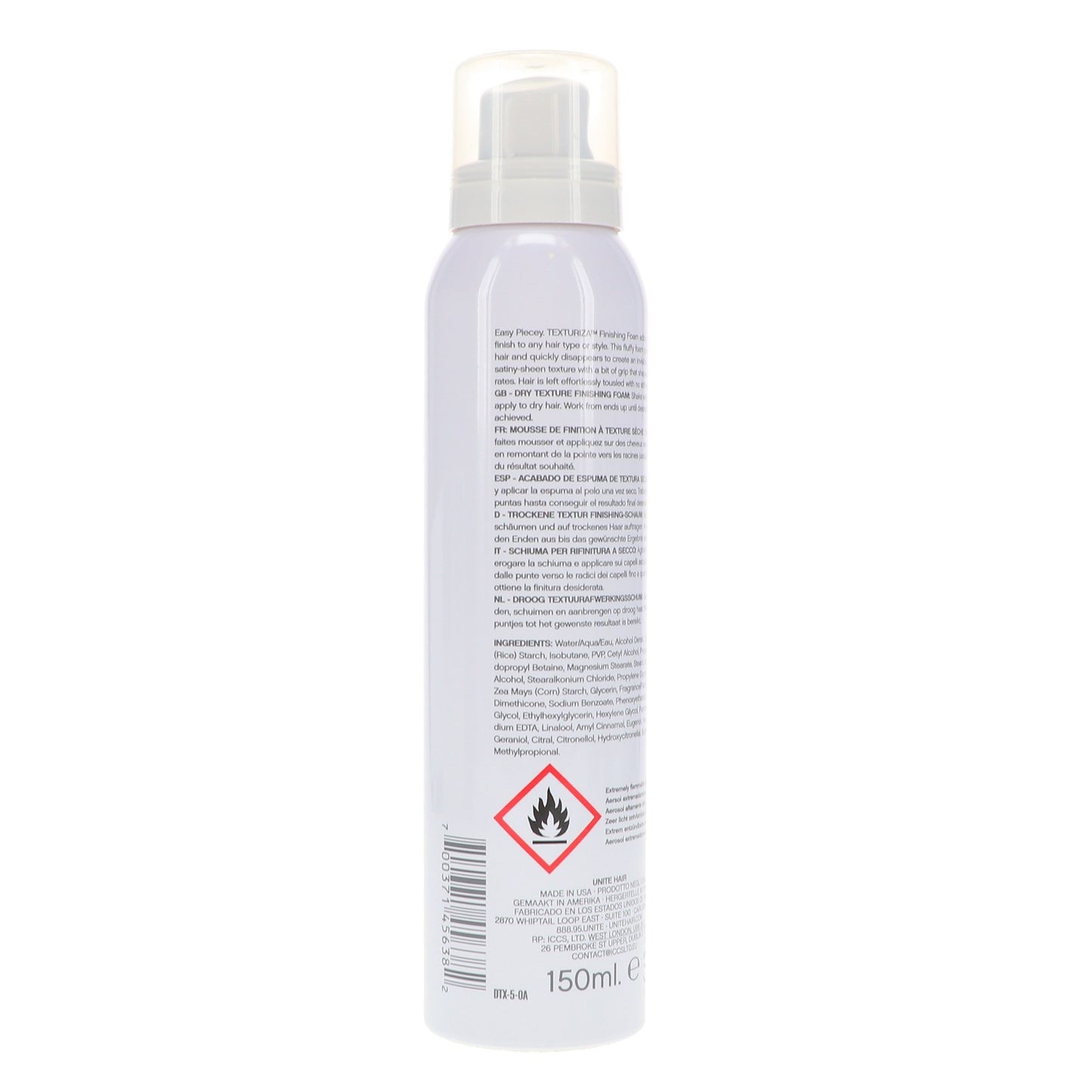 Texturizing Finishing Foam for Hair - Adds Volume & Definition 5.2 oz