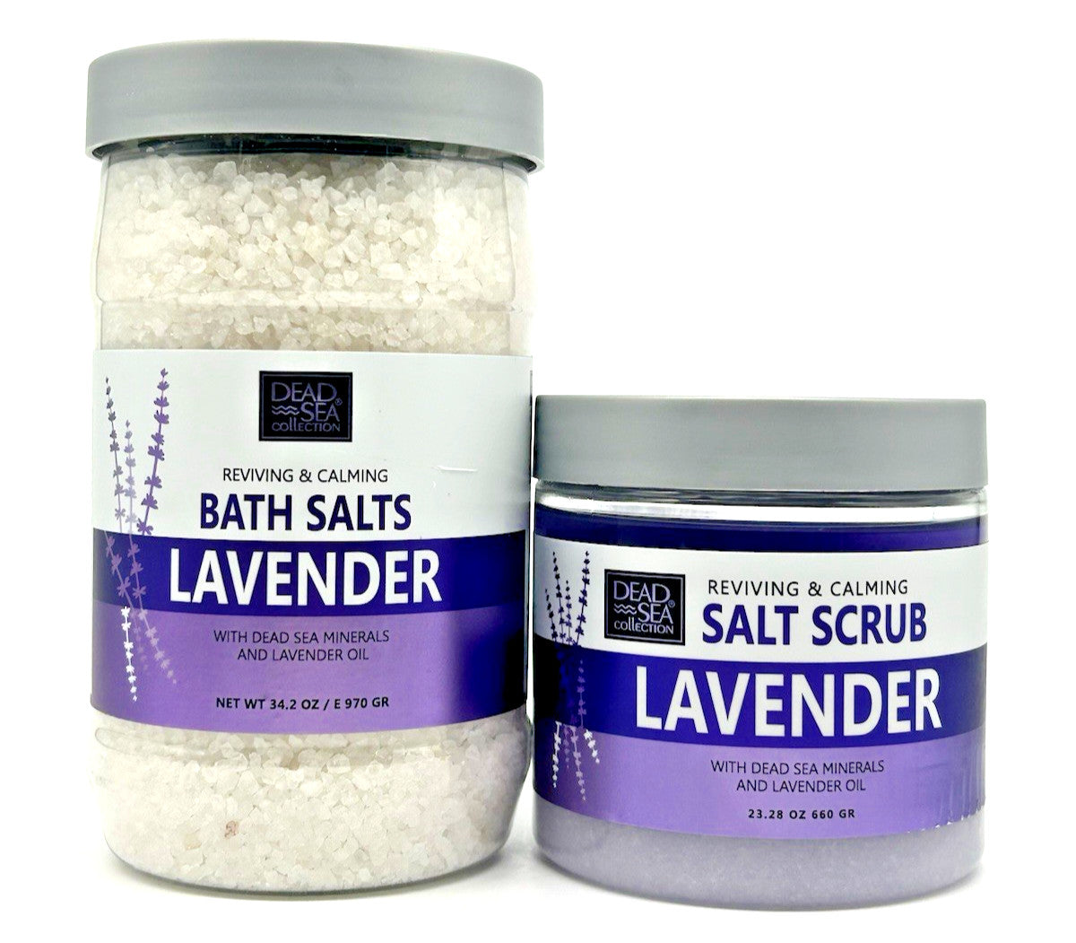 Dead Sea Collection Lavender Bath Salts (34.2 oz) &Mineral Salt Scrub