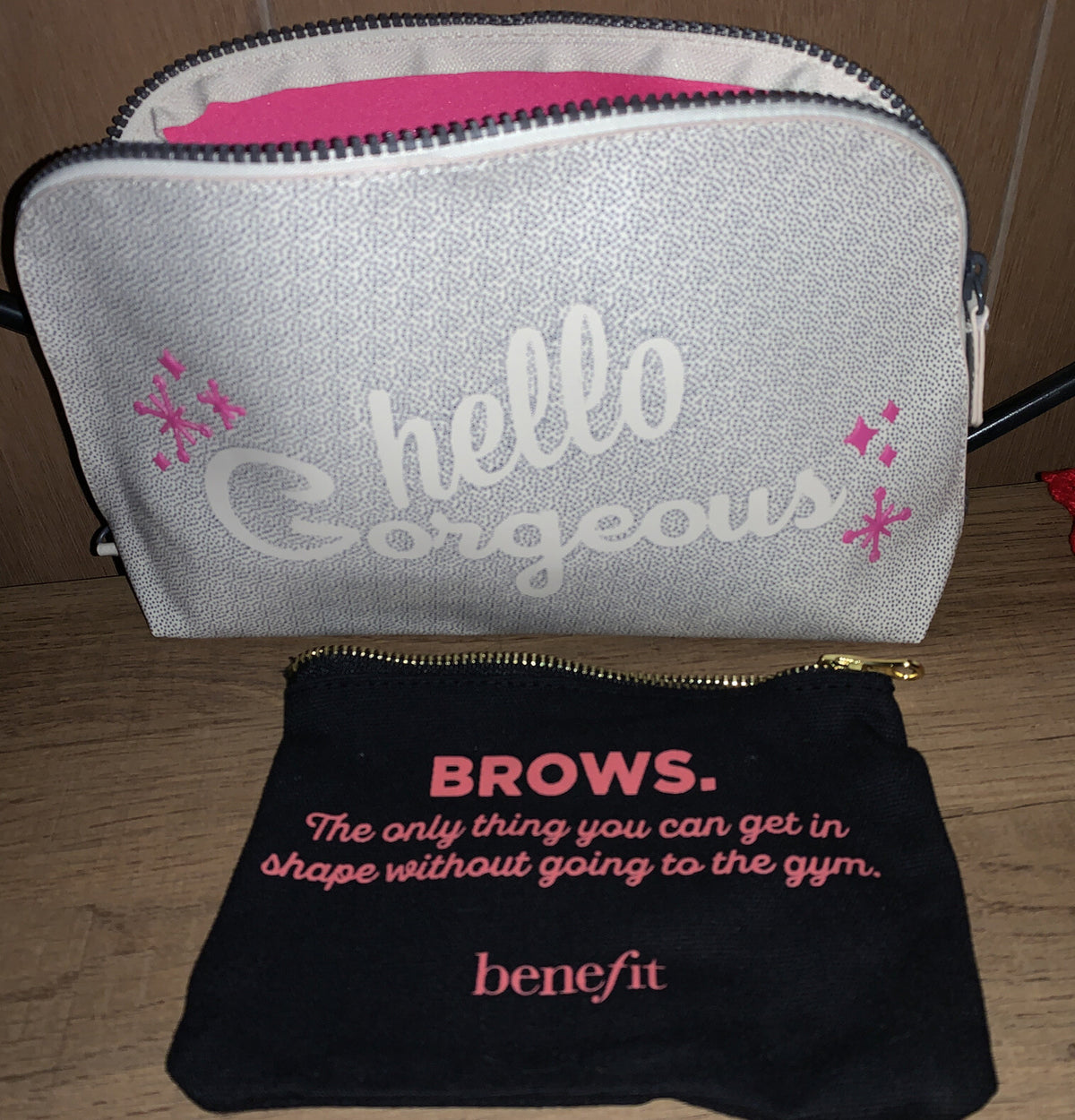 Makeup Cosmetic Bag Duo Set - Benefit Hello Gorgeous & Brows