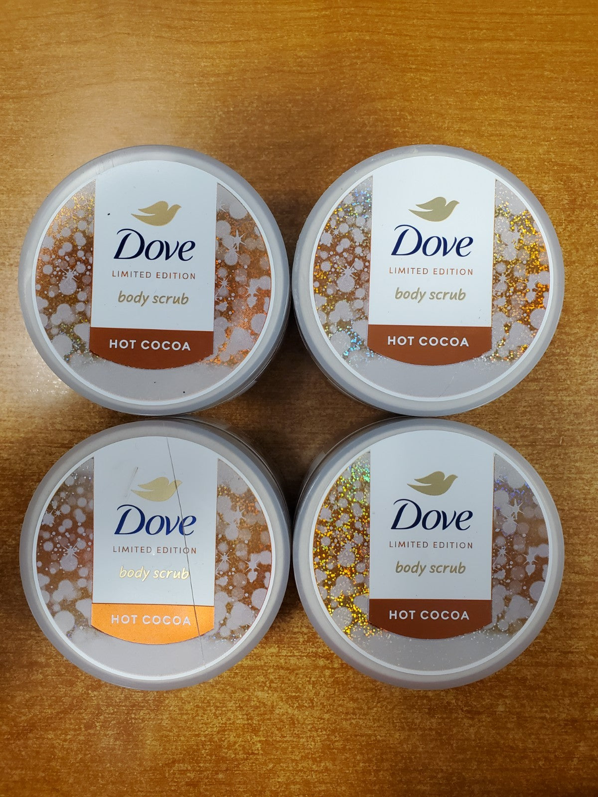 4 Pack: DOVE Hot Cocoa Body Scrub Limited Edition 3.5 oz. ea. (8263)