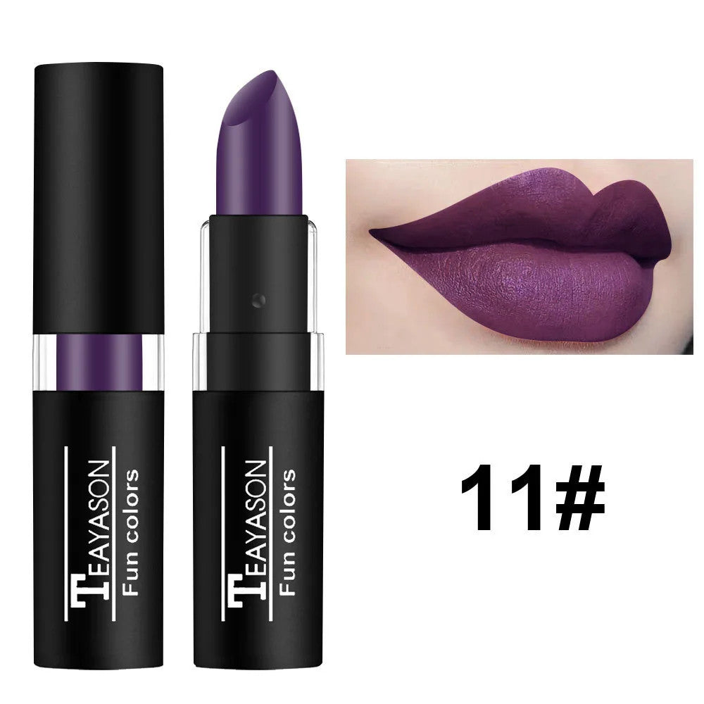 Waterproof Matte Lipstick - Red Dark Wine, Long-Lasting Lip Body Paint
