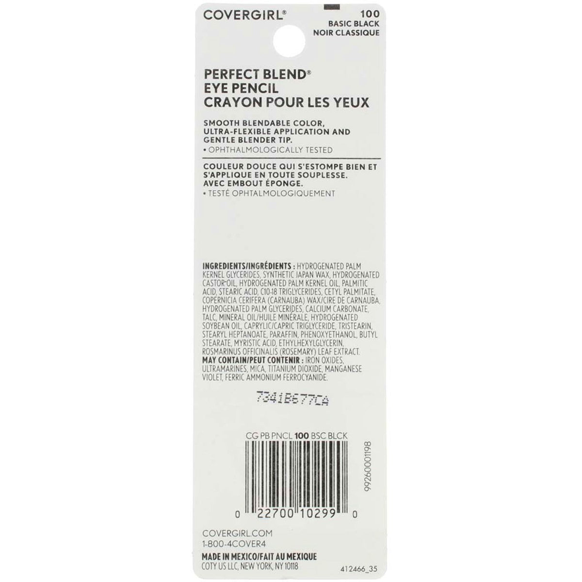 CoverGirl Perfect Blend Eyeliner Pencil - Basic Black, Water Resistant, 5 Pack