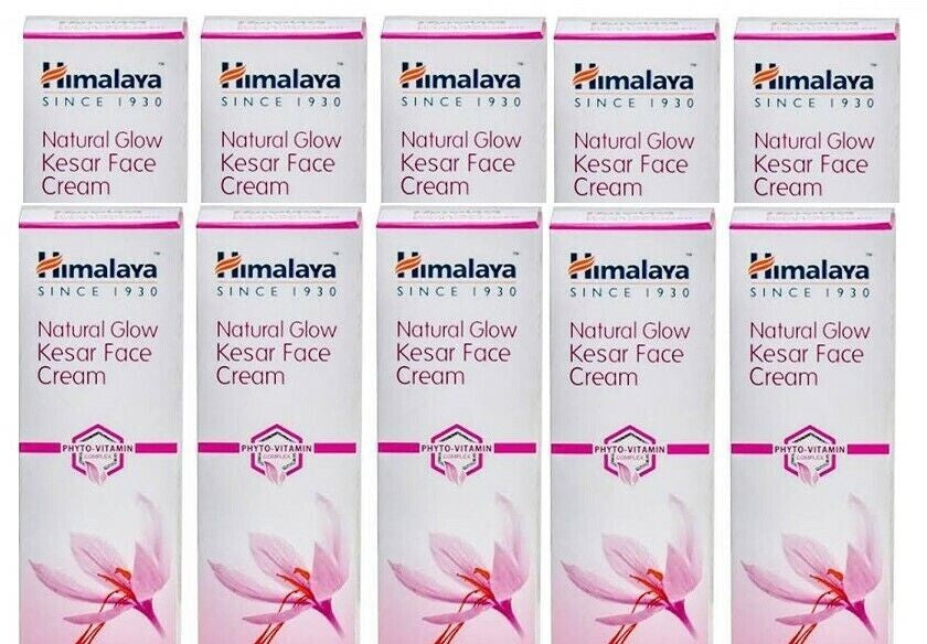 Himalaya Natural Glow Kesar Face Cream with Saffron & Alfalfa - Pack of 10