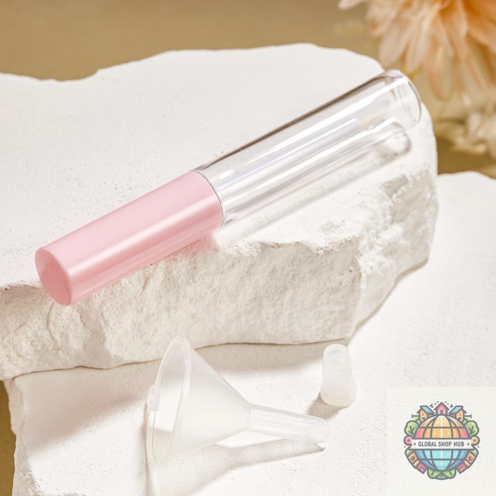 Refillable Lip Gloss & Mascara Tube Set with Wand - Travel Size Cosmetic Containers