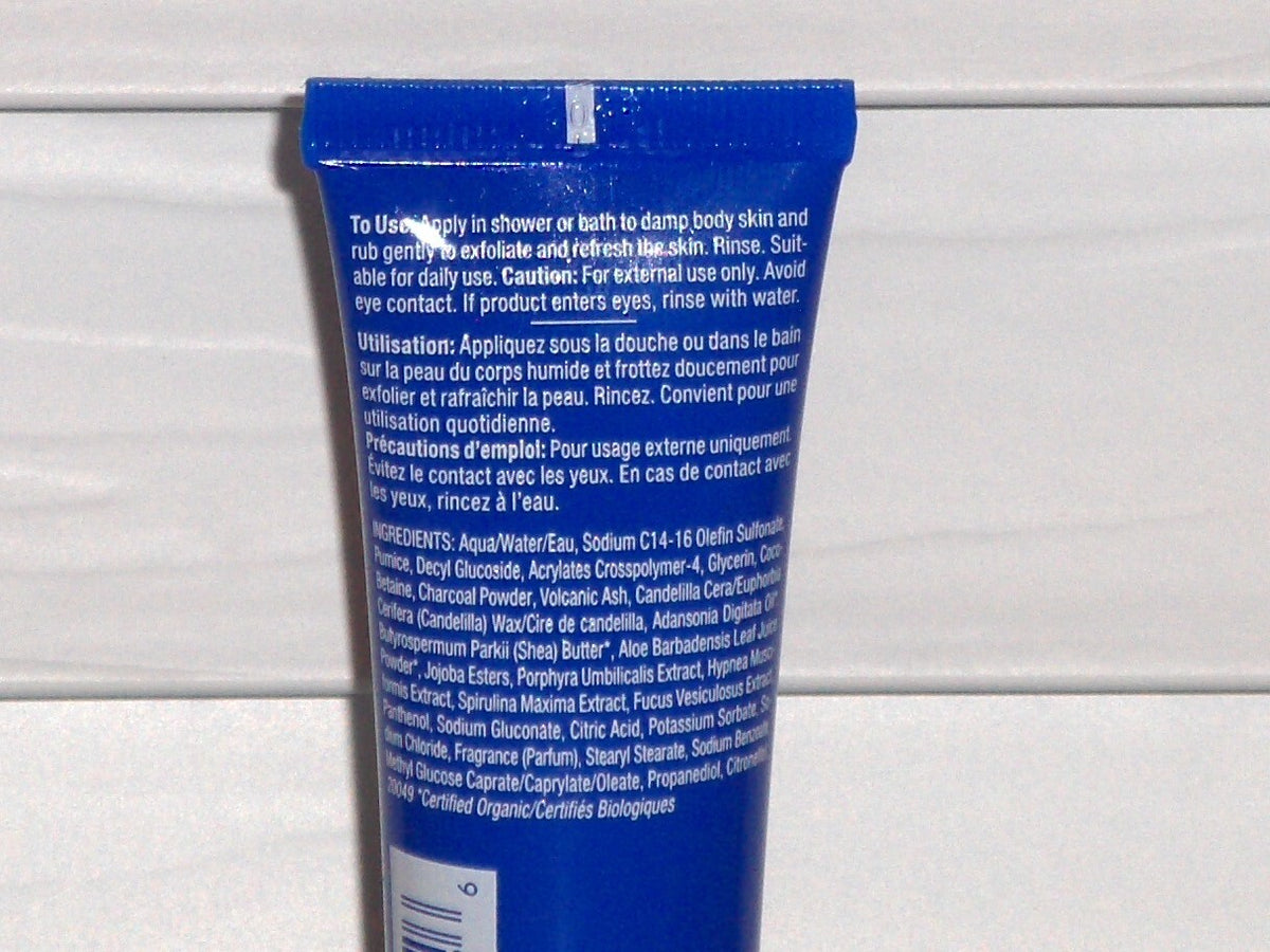 JACK BLACK Charcoal Body Buff Exfoliating Cleanser, Volcanic Stone, 1