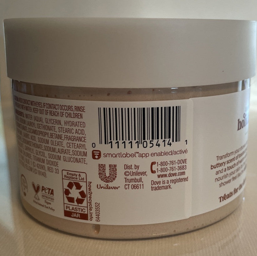 2 Dove Pecan Butter Crunch Body Scrub Limited Edition 10.5 oz.
