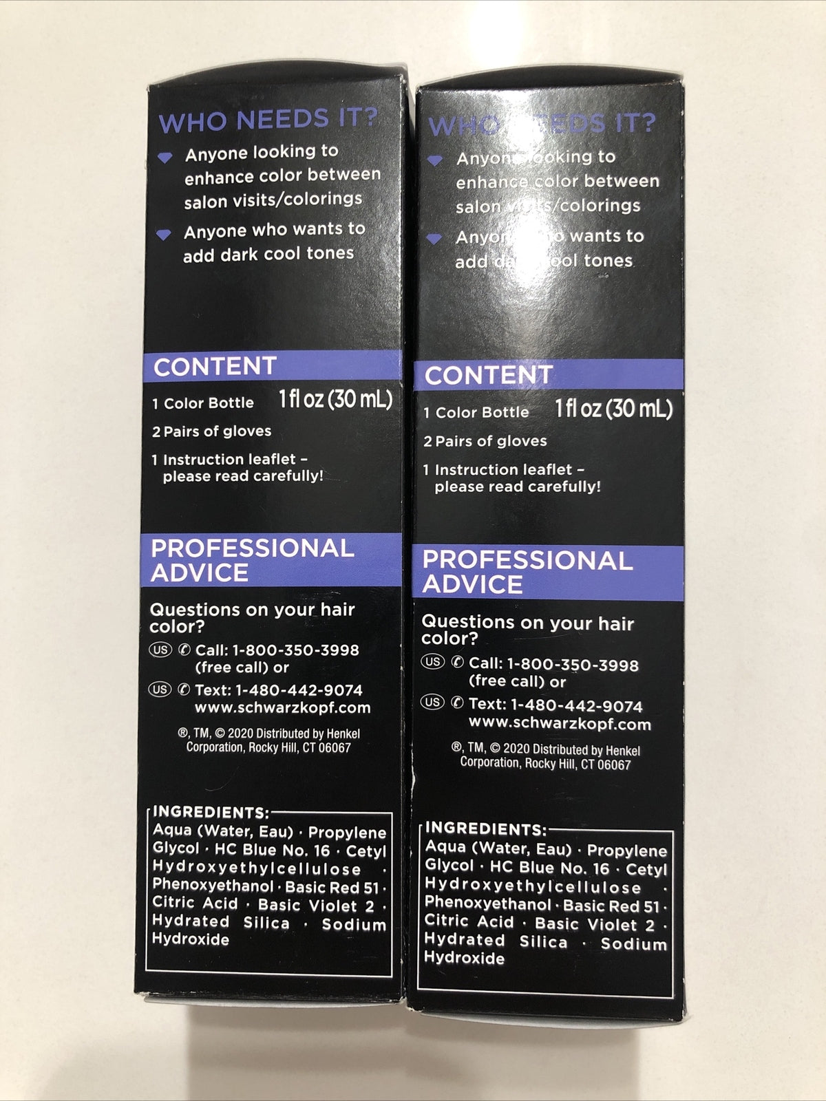 Schwarzkopf Color Boost Vibrancy Booster - Dark Blue Cool, 2-Pack