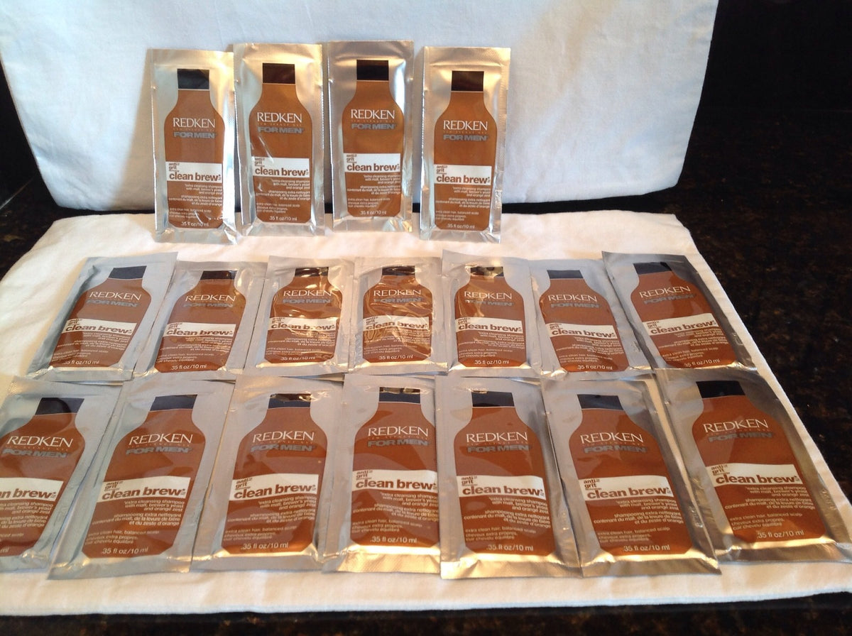 Redken For Men Clean Brew Shampoo Sample Pack - Travel & Gym Size
