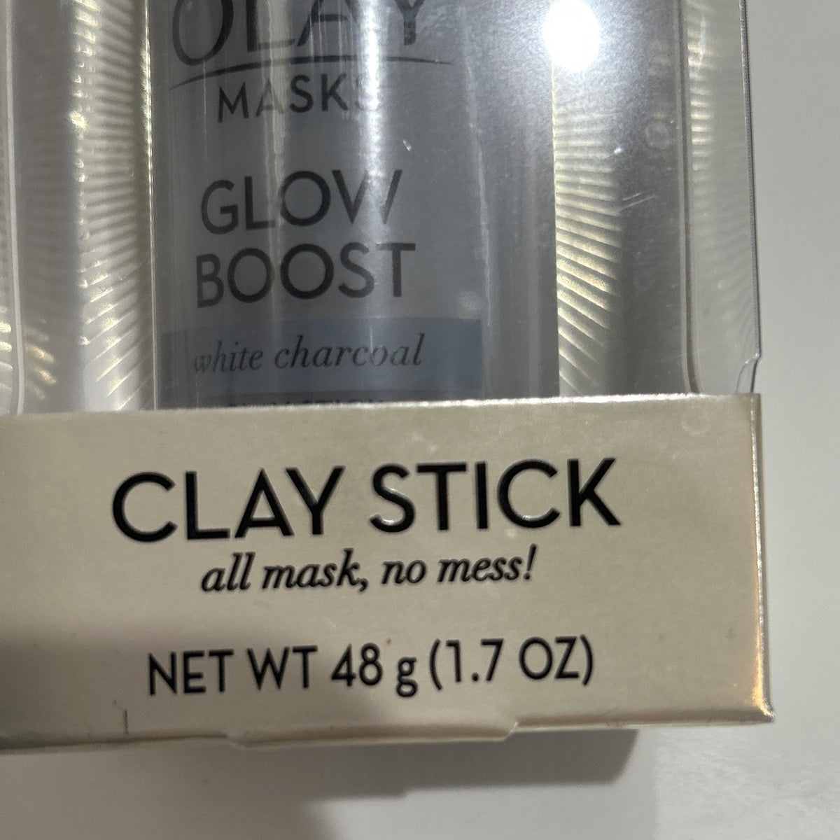 Olay Glow Boost Pore Detox White Charcoal Clay Face Mask Stick 1.7 oz