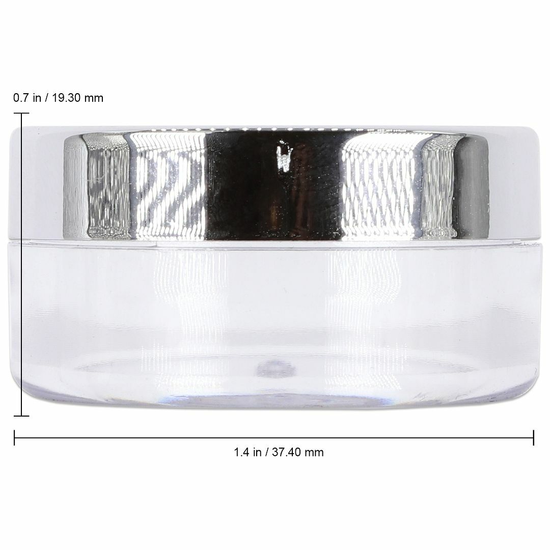 40 Pcs Cosmetic Sample Jars with Silver Lids - 10g/10ml Reusable Container Set