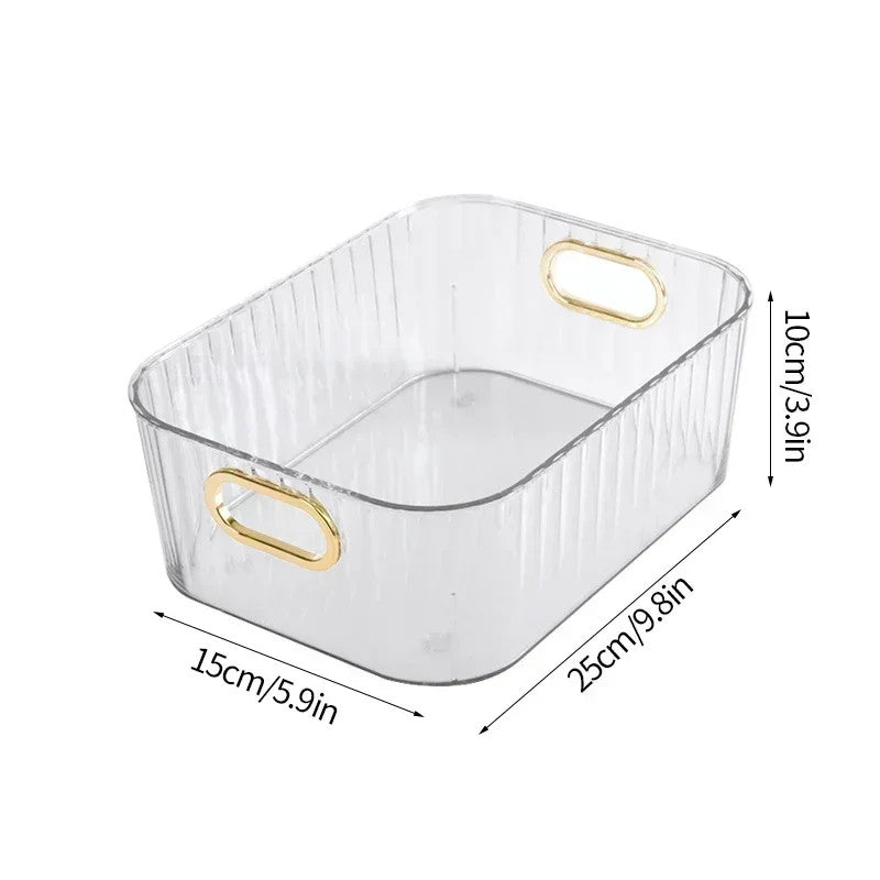 Acrylic Storage Organizer Box for Snacks, Makeup, and Bathroom Clutter - Multiple Sizes