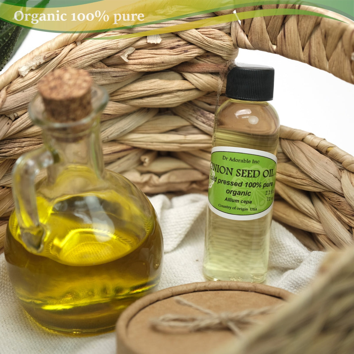 Organic Onion Seed Oil for Hair & Skin Care - Cold Pressed, 2oz to 7lb