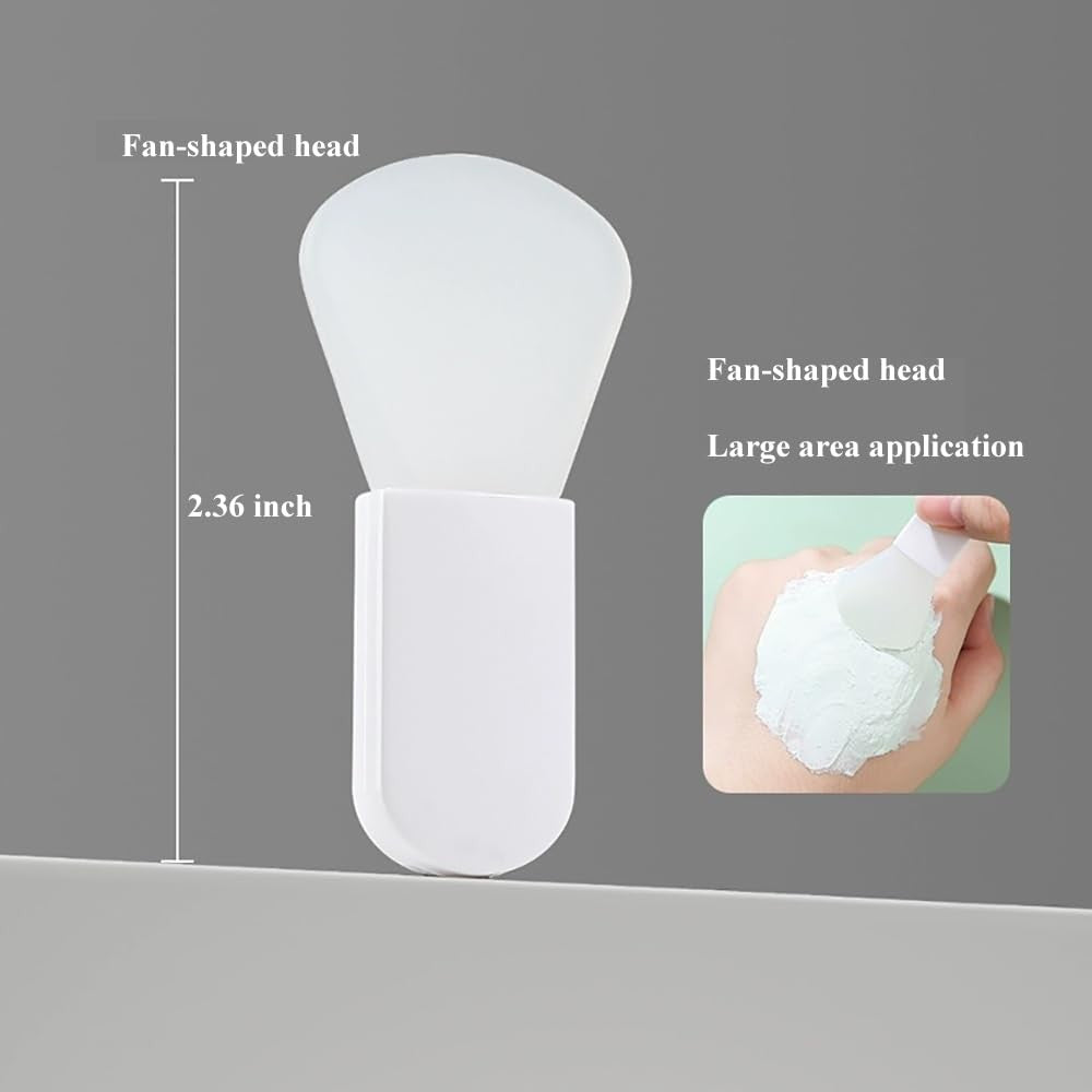 Silicone Face Mask Applicator Brushes 3-Pack - Travel-Friendly Makeup Spatulas