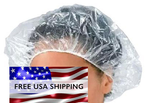 LOT OF 8,16,48,96,192---CLEAR SHOWER CAPS ONE SIZE --LH1240