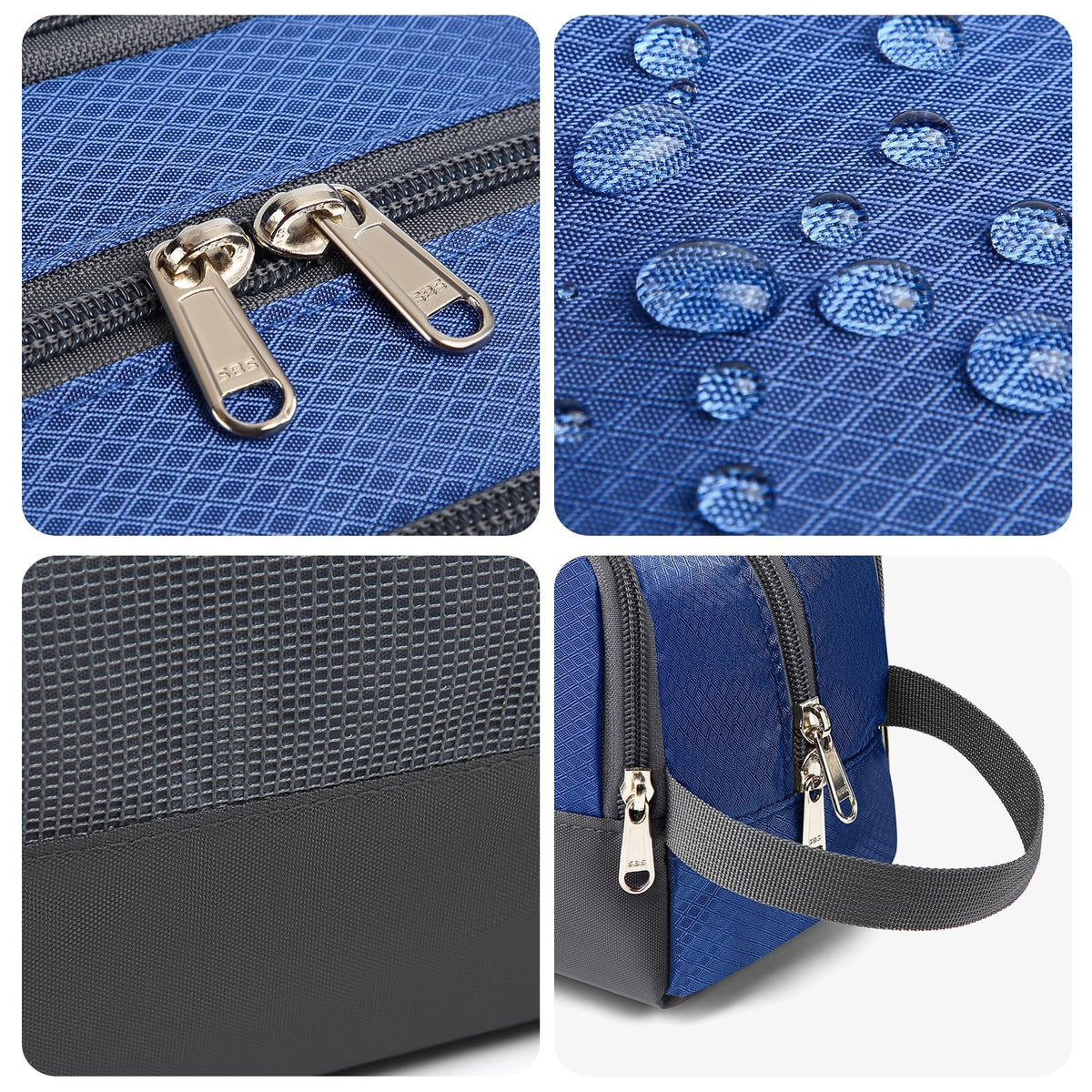 Sapphire Travel Toiletry Bag with Mesh Pockets Compact Organizer for Gym & Camping