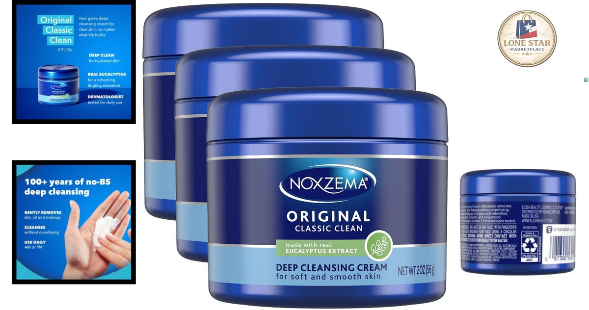 Moisturizing Eucalyptus Deep Cleansing Cream - Travel Size Pack of 3