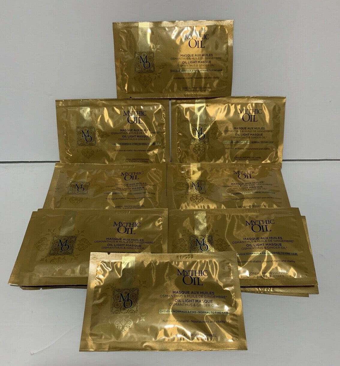 L'Oréal Mythic Oil Hair Mask Light Oil Infused 0.51 oz Sample Pack of 12