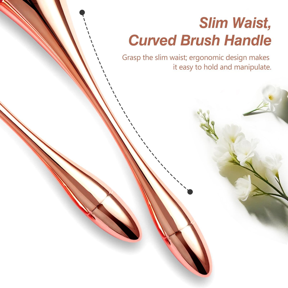 Large Mineral Powder Brush Set - 2-Piece Bronzer & Foundation Brushes