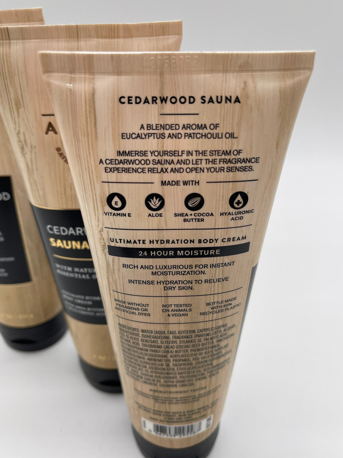 Cedarwood Sauna Aromatherapy Body Cream - Set of 3