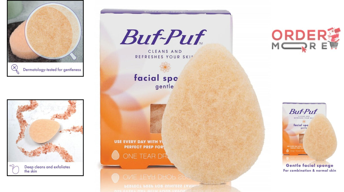 Gentle Daily Use Cleansing Sponge - Orange, Dermatologist Tested, Reusable