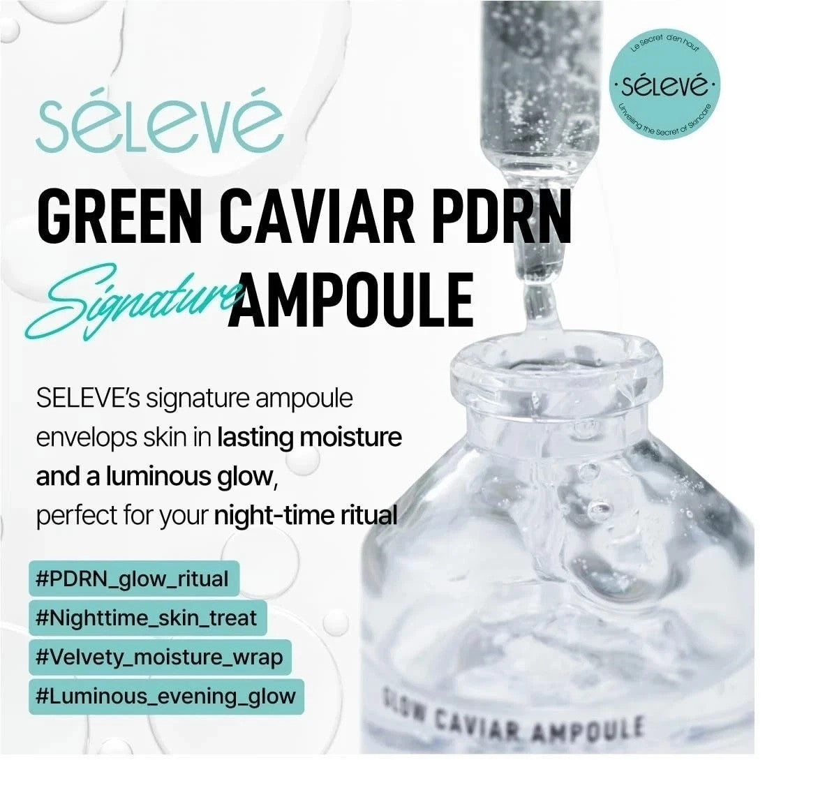 Hydrating Skin Serum with Niacinamide & Retinol - 50ml Glow Caviar Ampoule